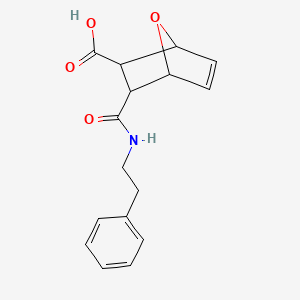 molecular formula C16H17NO4 B4882433 3-{[(2-phenylethyl)amino]carbonyl}-7-oxabicyclo[2.2.1]hept-5-ene-2-carboxylic acid 