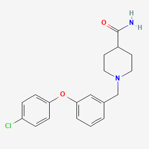 molecular formula C19H21ClN2O2 B4882443 1-[3-(4-chlorophenoxy)benzyl]-4-piperidinecarboxamide 