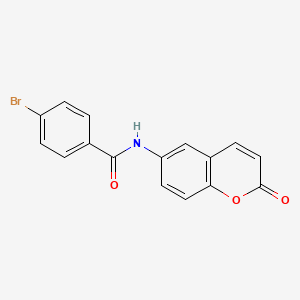 molecular formula C16H10BrNO3 B4882450 4-bromo-N-(2-oxo-2H-chromen-6-yl)benzamide 