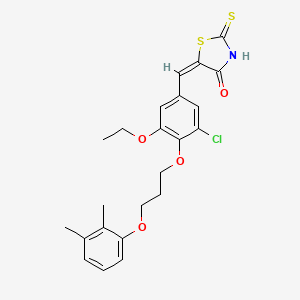molecular formula C23H24ClNO4S2 B4882452 5-{3-chloro-4-[3-(2,3-dimethylphenoxy)propoxy]-5-ethoxybenzylidene}-2-thioxo-1,3-thiazolidin-4-one 