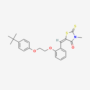 molecular formula C23H25NO3S2 B4882457 5-{2-[2-(4-tert-butylphenoxy)ethoxy]benzylidene}-3-methyl-2-thioxo-1,3-thiazolidin-4-one 