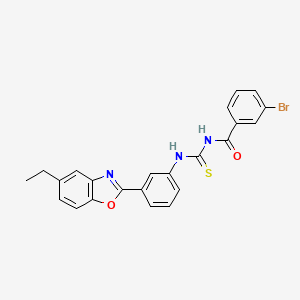 molecular formula C23H18BrN3O2S B4882465 3-bromo-N-({[3-(5-ethyl-1,3-benzoxazol-2-yl)phenyl]amino}carbonothioyl)benzamide 
