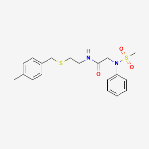 molecular formula C19H24N2O3S2 B4882489 N~1~-{2-[(4-methylbenzyl)thio]ethyl}-N~2~-(methylsulfonyl)-N~2~-phenylglycinamide 