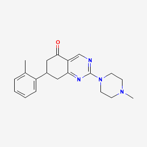 molecular formula C20H24N4O B4882494 7-(2-methylphenyl)-2-(4-methyl-1-piperazinyl)-7,8-dihydro-5(6H)-quinazolinone 