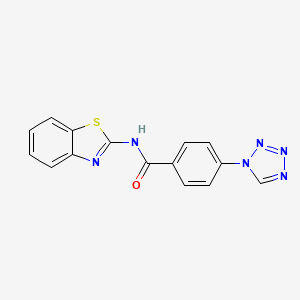 molecular formula C15H10N6OS B4882501 N-1,3-benzothiazol-2-yl-4-(1H-tetrazol-1-yl)benzamide 