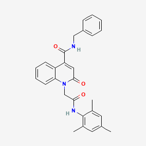 molecular formula C28H27N3O3 B4882522 N-benzyl-1-[2-(mesitylamino)-2-oxoethyl]-2-oxo-1,2-dihydro-4-quinolinecarboxamide 