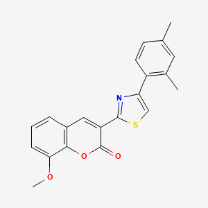 molecular formula C21H17NO3S B4882528 3-[4-(2,4-dimethylphenyl)-1,3-thiazol-2-yl]-8-methoxy-2H-chromen-2-one 