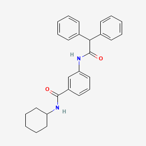 molecular formula C27H28N2O2 B4882534 N-cyclohexyl-3-[(diphenylacetyl)amino]benzamide 