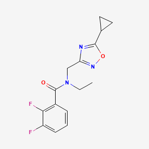 molecular formula C15H15F2N3O2 B4882545 N-[(5-cyclopropyl-1,2,4-oxadiazol-3-yl)methyl]-N-ethyl-2,3-difluorobenzamide 