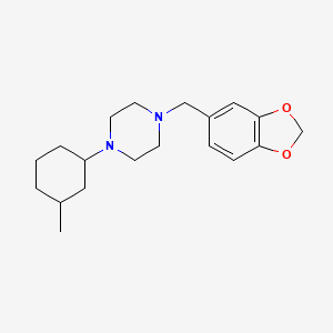 molecular formula C19H28N2O2 B4882554 1-(1,3-benzodioxol-5-ylmethyl)-4-(3-methylcyclohexyl)piperazine 