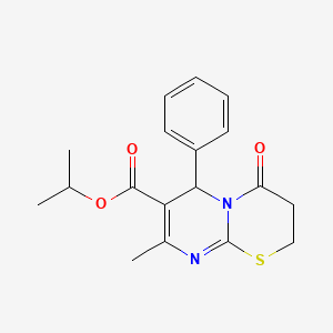 molecular formula C18H20N2O3S B4882575 isopropyl 8-methyl-4-oxo-6-phenyl-3,4-dihydro-2H,6H-pyrimido[2,1-b][1,3]thiazine-7-carboxylate 