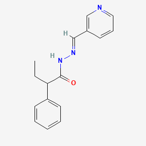 molecular formula C16H17N3O B4882590 2-phenyl-N'-(3-pyridinylmethylene)butanohydrazide 