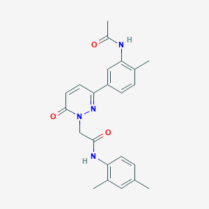 molecular formula C23H24N4O3 B4882603 2-[3-[3-(acetylamino)-4-methylphenyl]-6-oxo-1(6H)-pyridazinyl]-N-(2,4-dimethylphenyl)acetamide 
