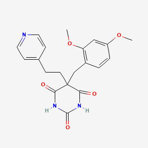 molecular formula C20H21N3O5 B4882620 5-(2,4-dimethoxybenzyl)-5-[2-(4-pyridinyl)ethyl]-2,4,6(1H,3H,5H)-pyrimidinetrione 