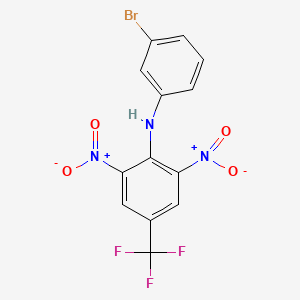 molecular formula C13H7BrF3N3O4 B4882662 (3-bromophenyl)[2,6-dinitro-4-(trifluoromethyl)phenyl]amine 