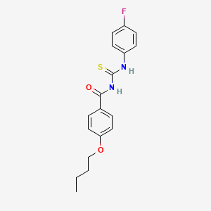 4-butoxy-N-{[(4-fluorophenyl)amino]carbonothioyl}benzamide