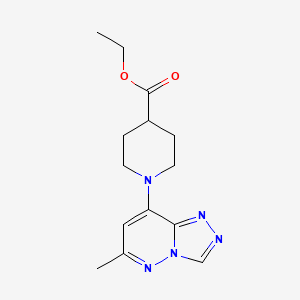 molecular formula C14H19N5O2 B4882679 ethyl 1-(6-methyl[1,2,4]triazolo[4,3-b]pyridazin-8-yl)-4-piperidinecarboxylate 