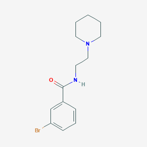 molecular formula C14H19BrN2O B4882716 3-bromo-N-[2-(1-piperidinyl)ethyl]benzamide 