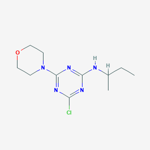 molecular formula C11H18ClN5O B4882717 N-(sec-butyl)-4-chloro-6-(4-morpholinyl)-1,3,5-triazin-2-amine 