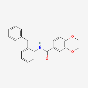molecular formula C22H19NO3 B4882744 N-(2-benzylphenyl)-2,3-dihydro-1,4-benzodioxine-6-carboxamide 