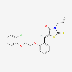 molecular formula C21H18ClNO3S2 B4882757 3-allyl-5-{2-[2-(2-chlorophenoxy)ethoxy]benzylidene}-2-thioxo-1,3-thiazolidin-4-one 