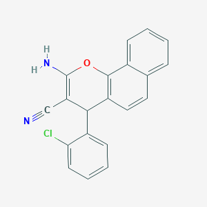 molecular formula C20H13ClN2O B4882758 2-氨基-4-(2-氯苯基)-4H-苯并[h]色烯-3-腈 
