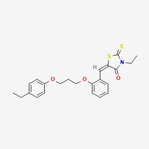 molecular formula C23H25NO3S2 B4882777 3-ethyl-5-{2-[3-(4-ethylphenoxy)propoxy]benzylidene}-2-thioxo-1,3-thiazolidin-4-one 