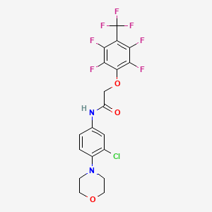 molecular formula C19H14ClF7N2O3 B4882814 N-[3-chloro-4-(4-morpholinyl)phenyl]-2-[2,3,5,6-tetrafluoro-4-(trifluoromethyl)phenoxy]acetamide 