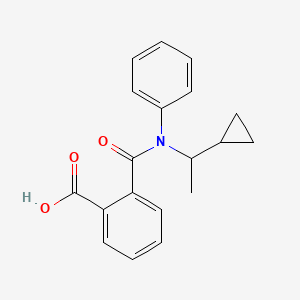 molecular formula C19H19NO3 B4882824 2-{[(1-cyclopropylethyl)(phenyl)amino]carbonyl}benzoic acid 