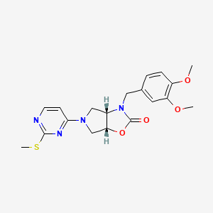 molecular formula C19H22N4O4S B4882892 (3aS*,6aR*)-3-(3,4-dimethoxybenzyl)-5-[2-(methylthio)-4-pyrimidinyl]hexahydro-2H-pyrrolo[3,4-d][1,3]oxazol-2-one 