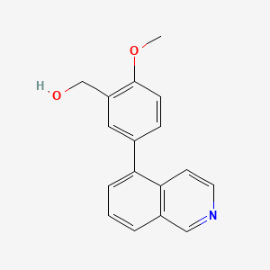 molecular formula C17H15NO2 B4882912 [5-(5-isoquinolinyl)-2-methoxyphenyl]methanol trifluoroacetate (salt) 