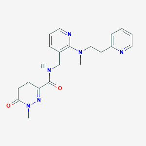molecular formula C20H24N6O2 B4882920 1-methyl-N-[(2-{methyl[2-(2-pyridinyl)ethyl]amino}-3-pyridinyl)methyl]-6-oxo-1,4,5,6-tetrahydro-3-pyridazinecarboxamide 
