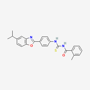 N-({[4-(5-isopropyl-1,3-benzoxazol-2-yl)phenyl]amino}carbonothioyl)-2-methylbenzamide