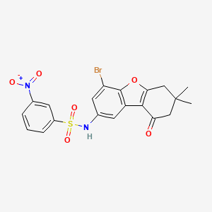 molecular formula C20H17BrN2O6S B4882926 N-(4-bromo-7,7-dimethyl-9-oxo-6,7,8,9-tetrahydrodibenzo[b,d]furan-2-yl)-3-nitrobenzenesulfonamide 