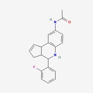 N-[4-(2-fluorophenyl)-3a,4,5,9b-tetrahydro-3H-cyclopenta[c]quinolin-8-yl]acetamide