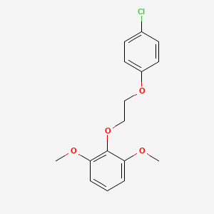 molecular formula C16H17ClO4 B4882951 2-[2-(4-chlorophenoxy)ethoxy]-1,3-dimethoxybenzene 