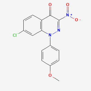 molecular formula C15H10ClN3O4 B4882959 7-chloro-1-(4-methoxyphenyl)-3-nitro-4(1H)-cinnolinone 