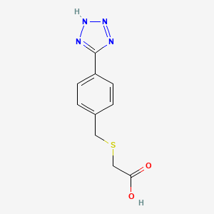 molecular formula C10H10N4O2S B4883004 {[4-(2H-tetrazol-5-yl)benzyl]thio}acetic acid 