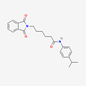 molecular formula C23H26N2O3 B4883018 6-(1,3-dioxo-1,3-dihydro-2H-isoindol-2-yl)-N-(4-isopropylphenyl)hexanamide 