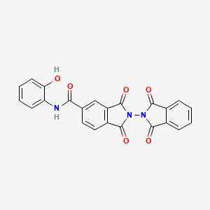 molecular formula C23H13N3O6 B4883023 N-(2-hydroxyphenyl)-1,1',3,3'-tetraoxo-1,1',3,3'-tetrahydro-2,2'-biisoindole-5-carboxamide 