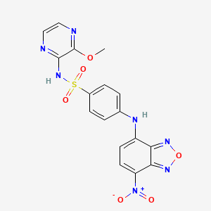molecular formula C17H13N7O6S B4883029 N-(3-methoxy-2-pyrazinyl)-4-[(7-nitro-2,1,3-benzoxadiazol-4-yl)amino]benzenesulfonamide 