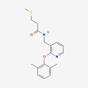 molecular formula C18H22N2O2S B4883044 N-{[2-(2,6-dimethylphenoxy)-3-pyridinyl]methyl}-3-(methylthio)propanamide 