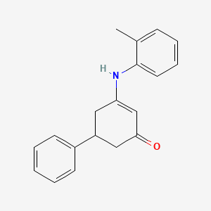 3-[(2-methylphenyl)amino]-5-phenyl-2-cyclohexen-1-one