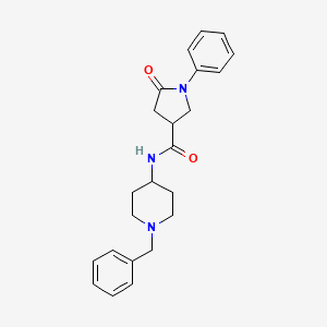 molecular formula C23H27N3O2 B4883060 N-(1-benzyl-4-piperidinyl)-5-oxo-1-phenyl-3-pyrrolidinecarboxamide 