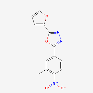 molecular formula C13H9N3O4 B4883072 2-(2-furyl)-5-(3-methyl-4-nitrophenyl)-1,3,4-oxadiazole 