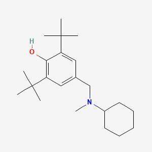 molecular formula C22H37NO B4883109 2,6-di-tert-butyl-4-{[cyclohexyl(methyl)amino]methyl}phenol 
