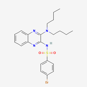molecular formula C22H27BrN4O2S B4883130 4-bromo-N-[3-(dibutylamino)-2-quinoxalinyl]benzenesulfonamide 