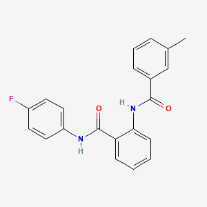 molecular formula C21H17FN2O2 B4883160 N-(4-fluorophenyl)-2-[(3-methylbenzoyl)amino]benzamide 