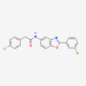 N-[2-(3-bromophenyl)-1,3-benzoxazol-5-yl]-2-(4-chlorophenyl)acetamide