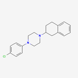 molecular formula C20H23ClN2 B4883187 1-(4-chlorophenyl)-4-(1,2,3,4-tetrahydro-2-naphthalenyl)piperazine 